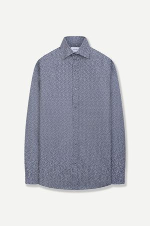 스판 프린트 슬림핏 셔츠  YJFMUS568NY