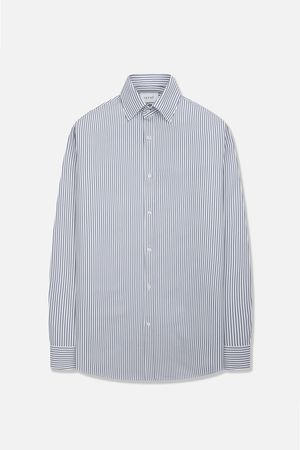 쿨터치 구김적은 런던 스트라이프 슬림핏 셔츠 그레이 YJFSIS358GY