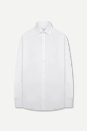 프리미엄 200수 코튼 솔리드 슬림핏 드레스 셔츠 화이트 YJFSUS561WH