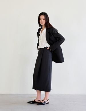 Chic Wrap Skirt (Charcoal)