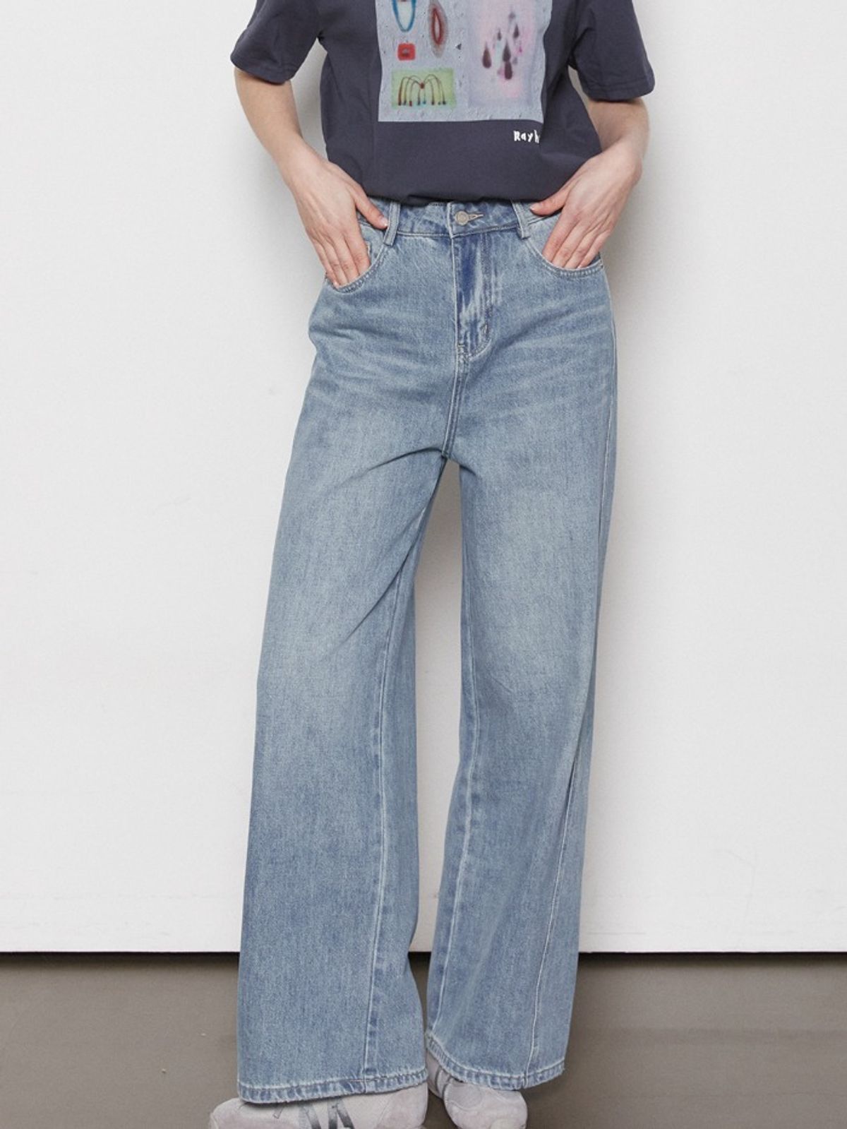 레이허(RAYHER) SOFT FIT STRAIGHT DENIM