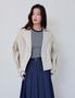 Coated Double Crop Jacket (Ivory)