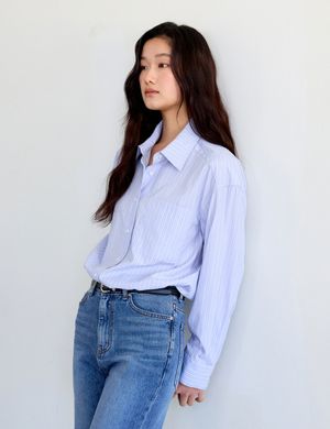 Classic Striped Shirt (Light Blue)