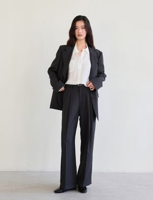 Classic Pintuck Slacks (Black)