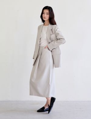 Chic Wrap Skirt (Beige)