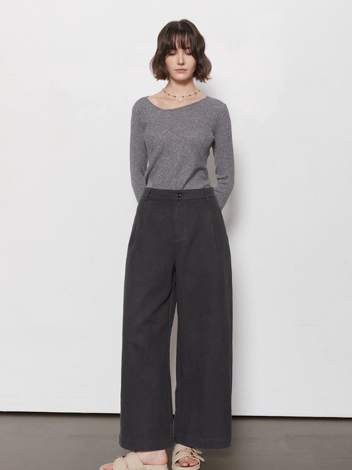 레이허(RAYHER) COTTON LYOCELL TUCK SLACKS[2COLORS]
