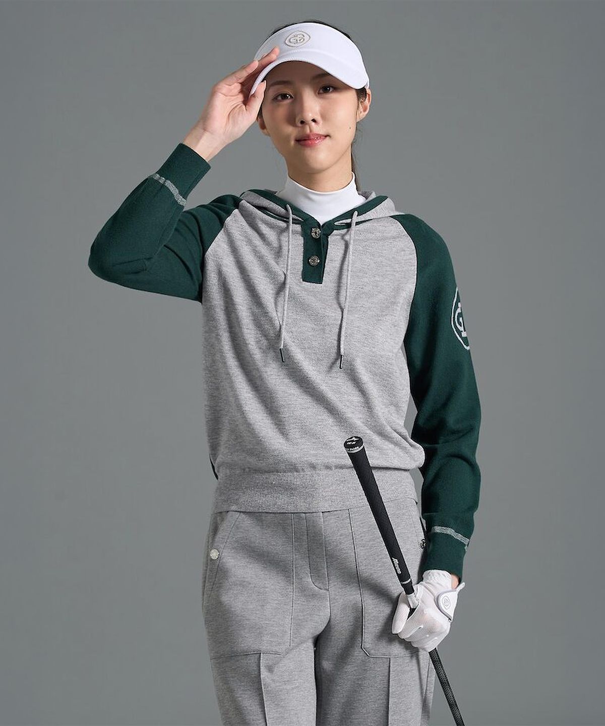 빈폴골프(BEANPOLE GOLF) 여성 후드 긴소매 풀오버 - 그린