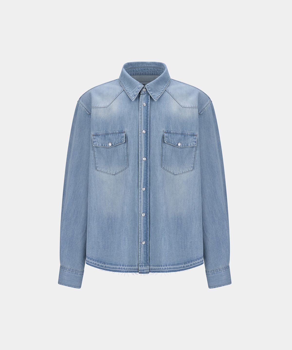 노이스(NOICE) WASHED WESTERN DENIM SHIRT - BLUE