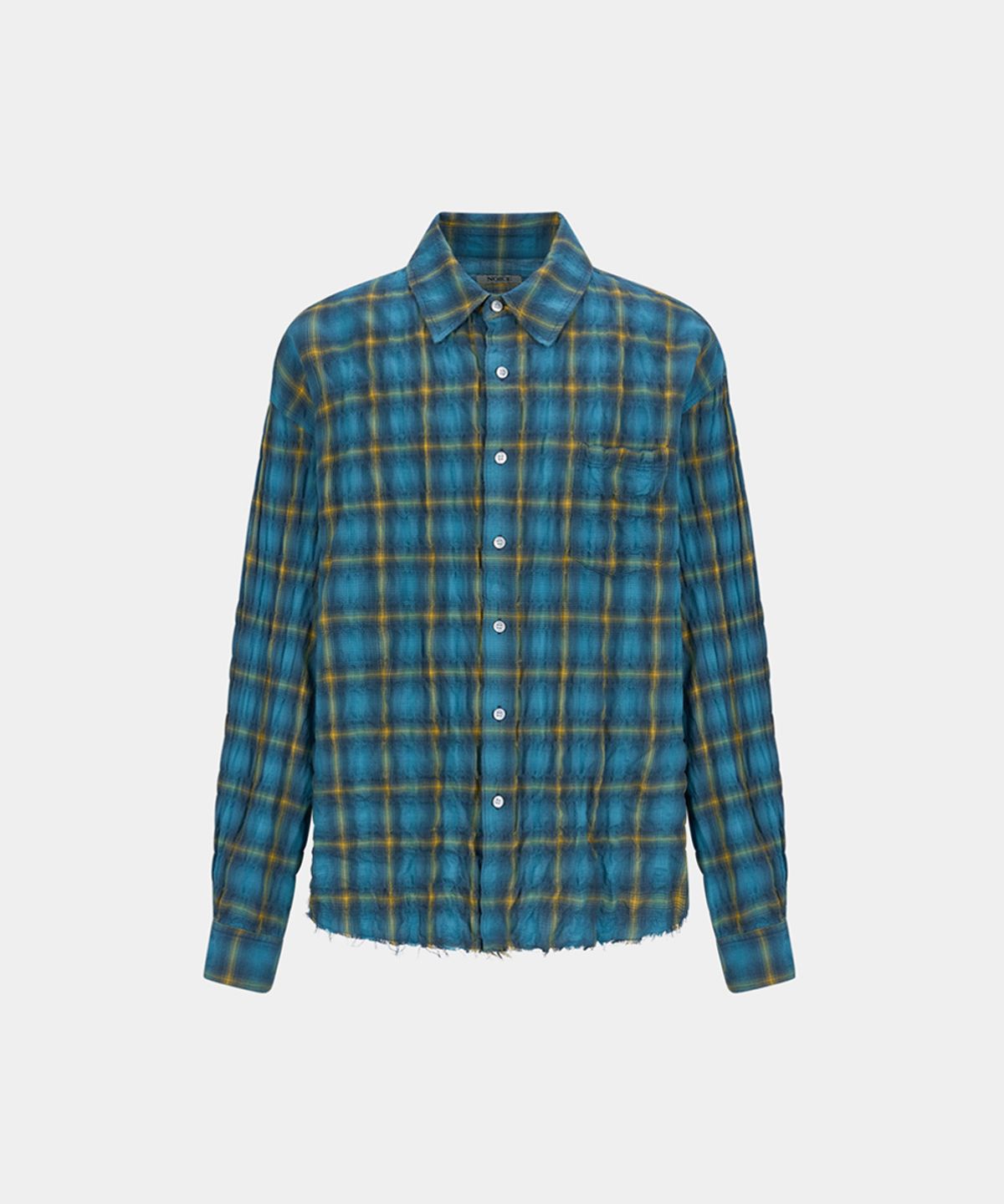 노이스(NOICE) JAPANESE YARN DYED WASHER CHECK SHIRT - BLUE