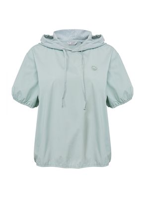 SHEER (시어) 여성 퍼프 후드 반팔 티셔츠_MINT