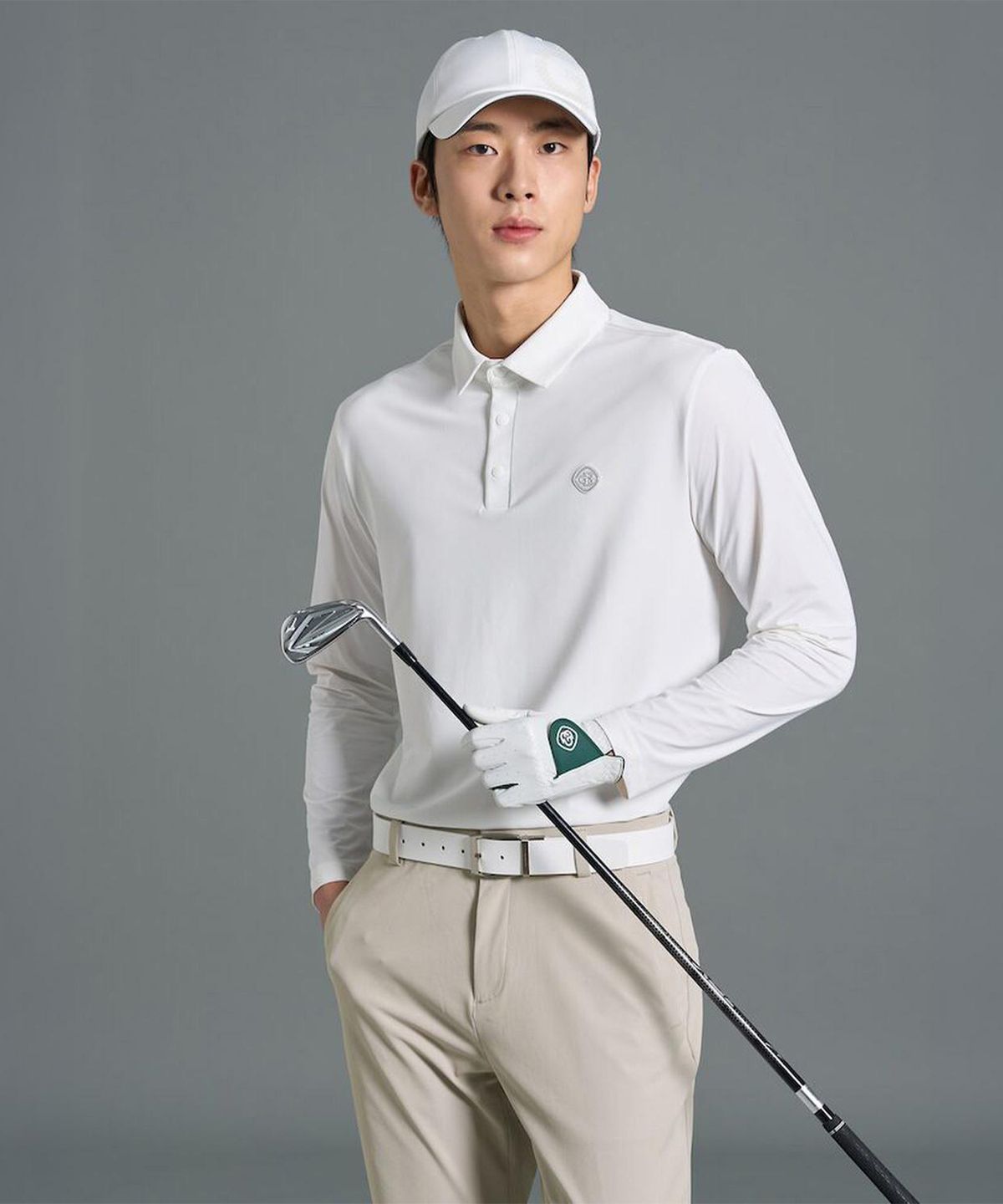 빈폴골프(BEANPOLE GOLF) [B_under] 남성 냉감 칼라 티셔츠 - 화이트