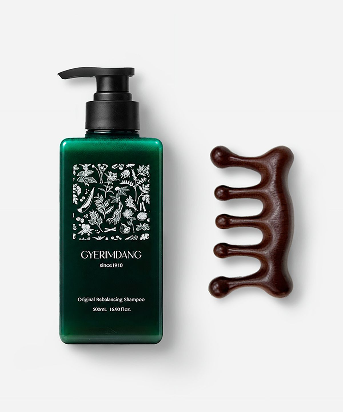 계림당(GYERIMDANG) 프리미엄 천연탈모샴푸 500ml + 두피 케어 괄사 SET