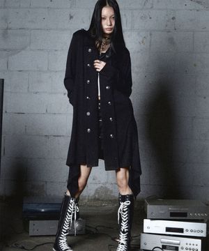 Double Button Jersey Cardigan (BLACK)