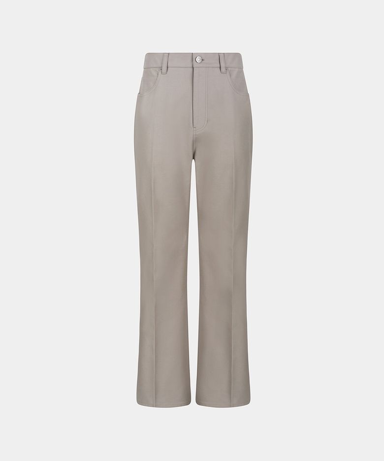 TRUCKER FLARED PANTS - SEPIA