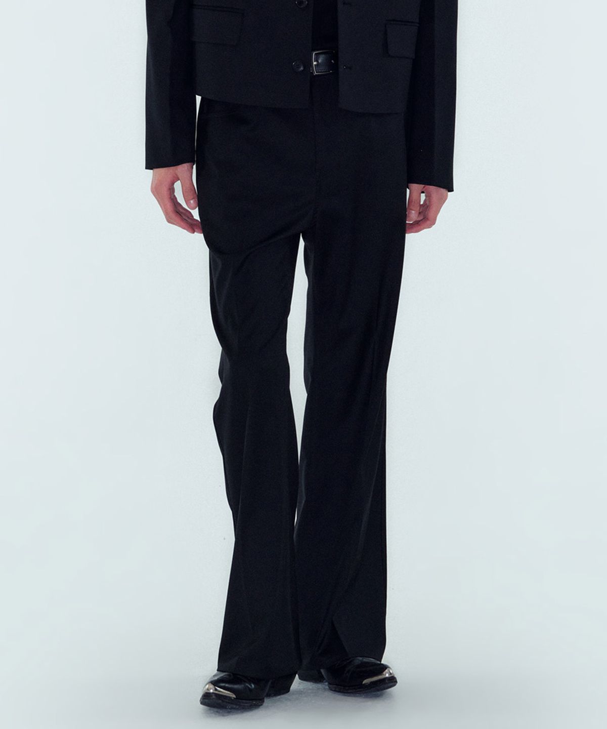 노이스(NOICE) TAILORED FLARED PANTS - BLACK