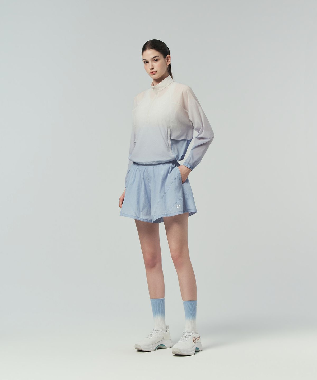 세르지오 타키니(SERGIO TACCHINI) W 쿠쉬라이트 경량 스커티 쇼츠 (L.Indigo)