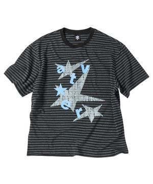 아르떼 스트라이프 반팔티 블랙