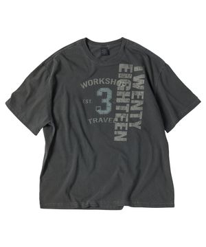 제네시스 피그먼트 반팔티 블랙 차콜