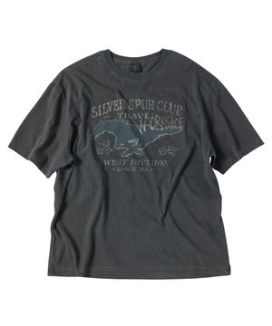 실버 스퍼 클럽 피그먼트 반팔티 블랙 차콜