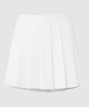 여성 우븐 플리츠 스커트 - 화이트 QR122ESK32