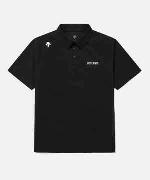 트레이닝 오버핏 폴로 반팔 티셔츠 블랙 SR221TPS43