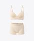 럭스 실키 터치 와이어 브라 보이쇼츠 세트_베이지