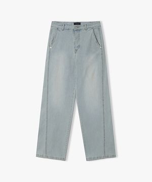 [26SS] LMS23779 라이트블루 세미 와이드핏 데님 팬츠