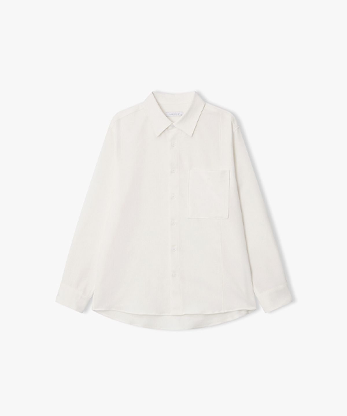 리버클래시(LIBERCLASSY) [26SS] LMS31706 화이트 롱 절개 디테일 셔츠