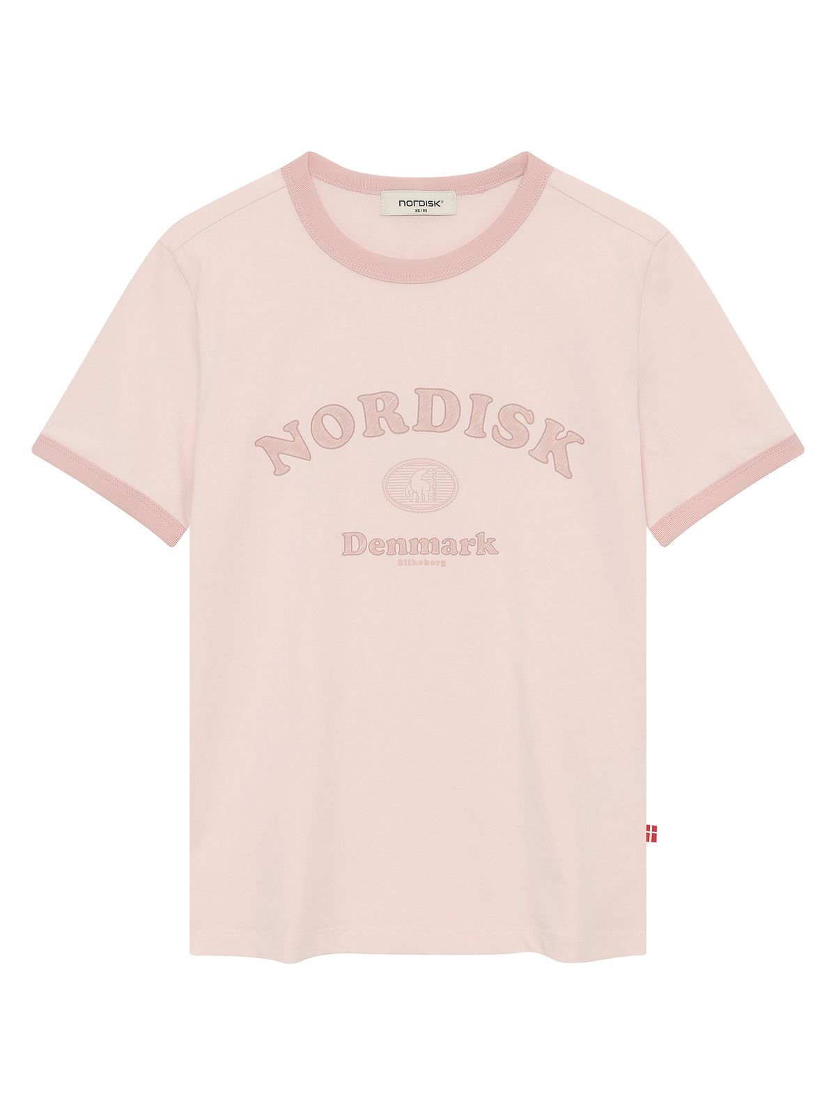 노르디스크(NORDISK) 레터링 링거 반팔 티셔츠 - W_Light Pink