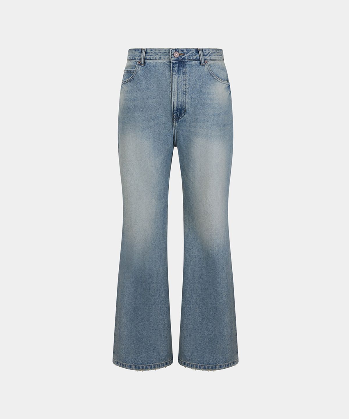 노이스(NOICE) M VINTAGE FADED DISTRESSED FLARED JEANS - LIGHT BLUE