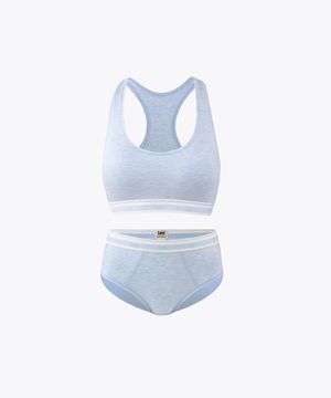 에센셜 소프트 터치 브라탑 브리프 세트_라이트블루