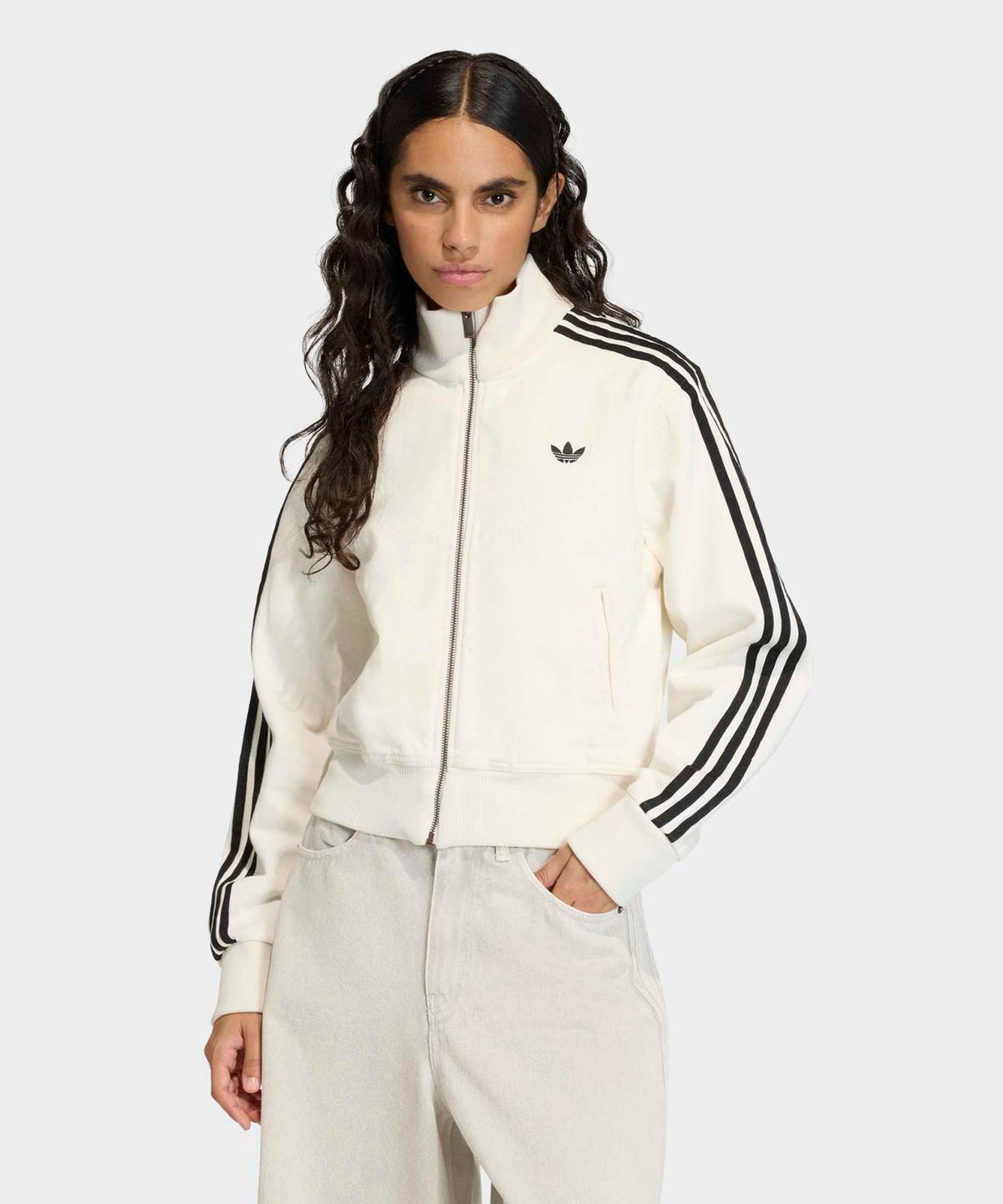 아디다스(ADIDAS) 파이어버드 데님 트랙탑 - 화이트 / KD2892