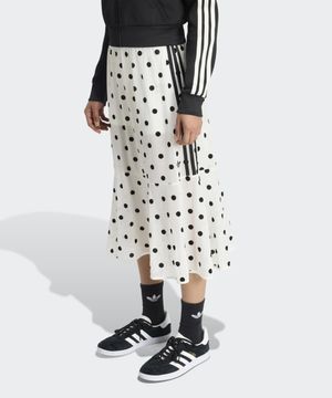 쉬어 폴카 도트 스커트 - 화이트 / KV1176