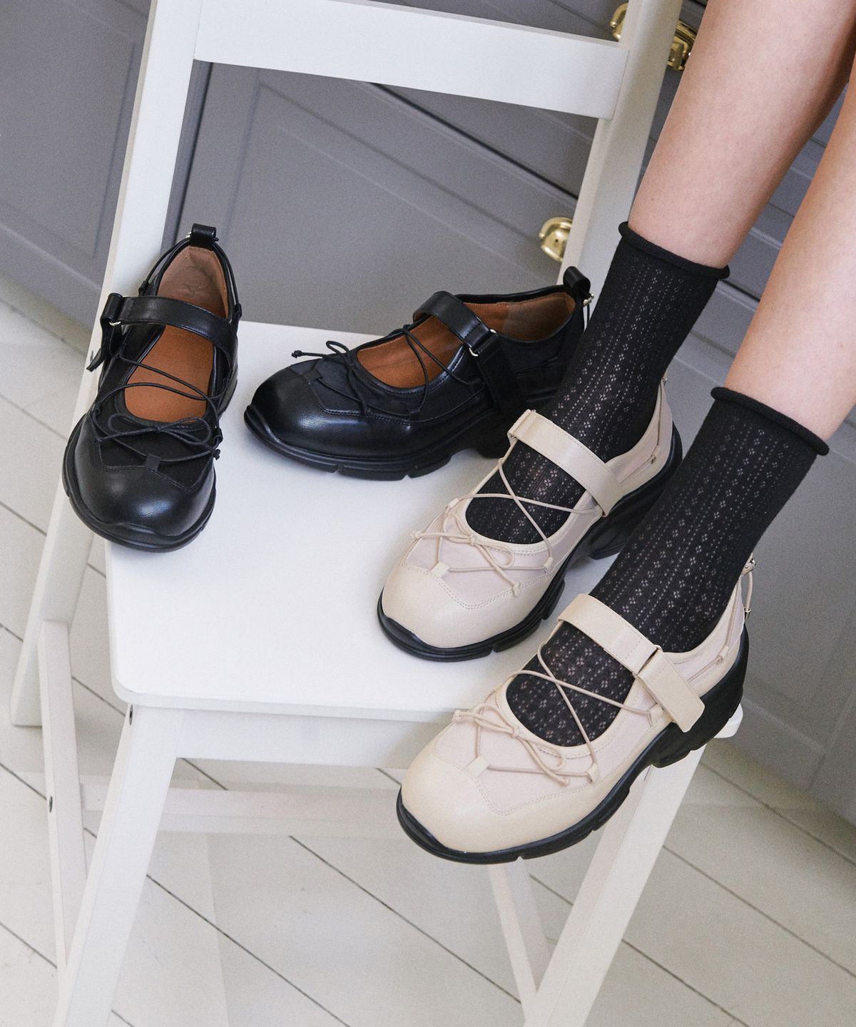 에이티티(ATT) Tied-Up Utility Mary Janes (att6024)