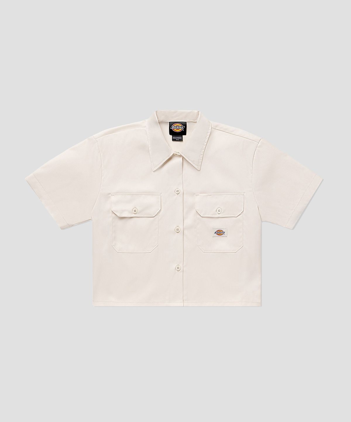 디키즈(DICKIES) 릴렉스드 크롭 워크 셔츠 Cream