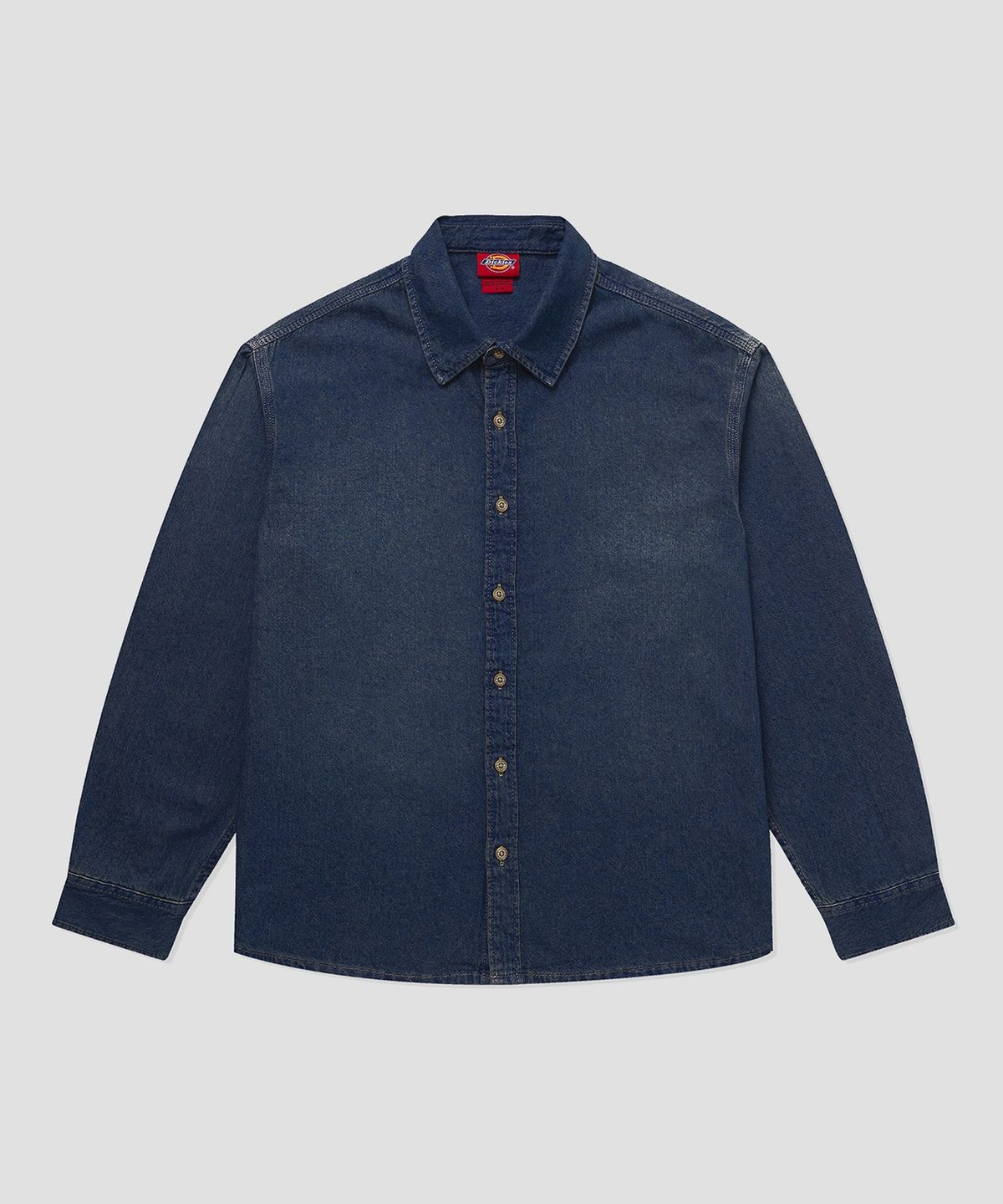 디키즈(DICKIES) 라이트웨이트 데님 셔츠 Dark Indigo
