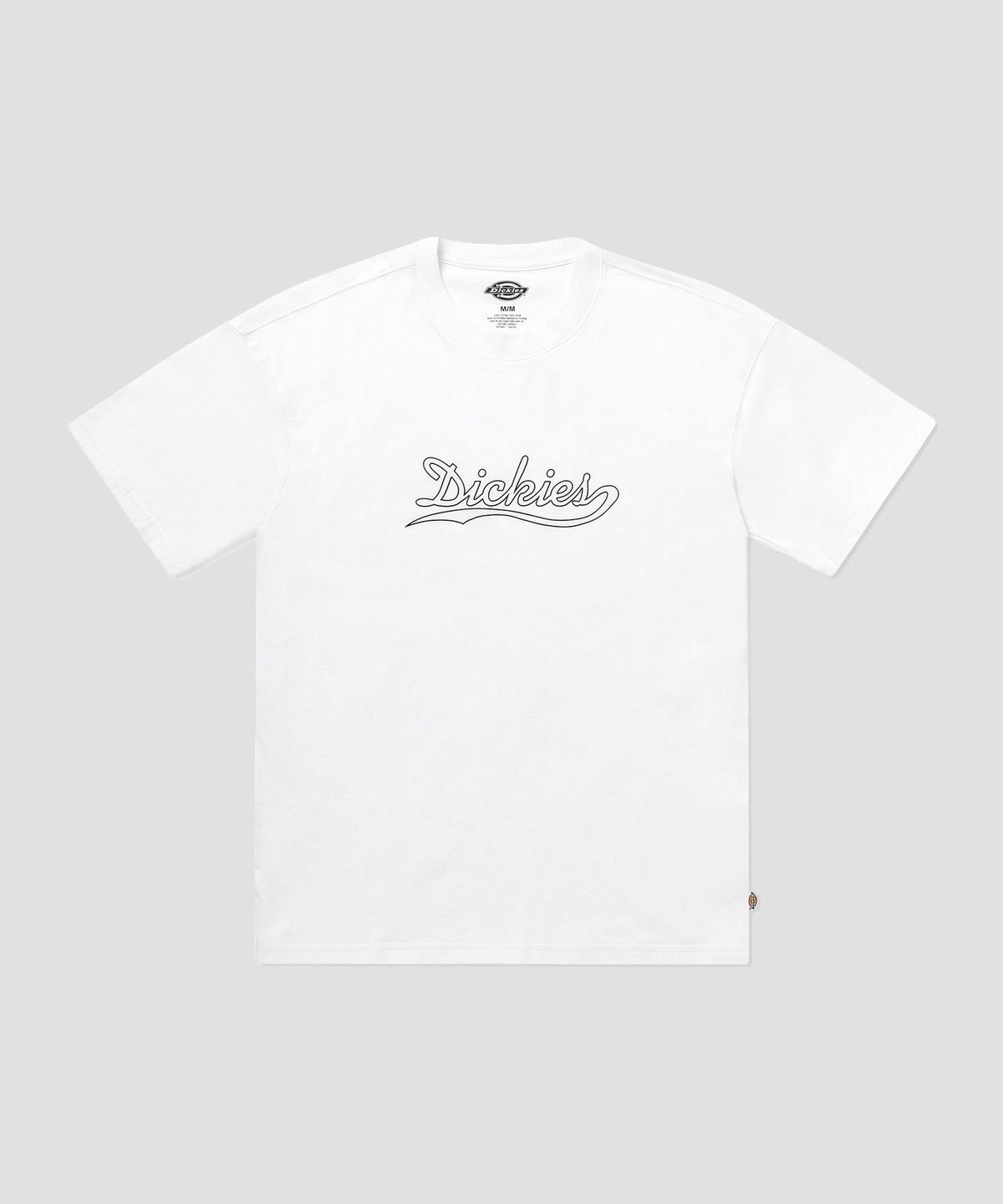 디키즈(DICKIES) 웨이브 로고 티셔츠 White