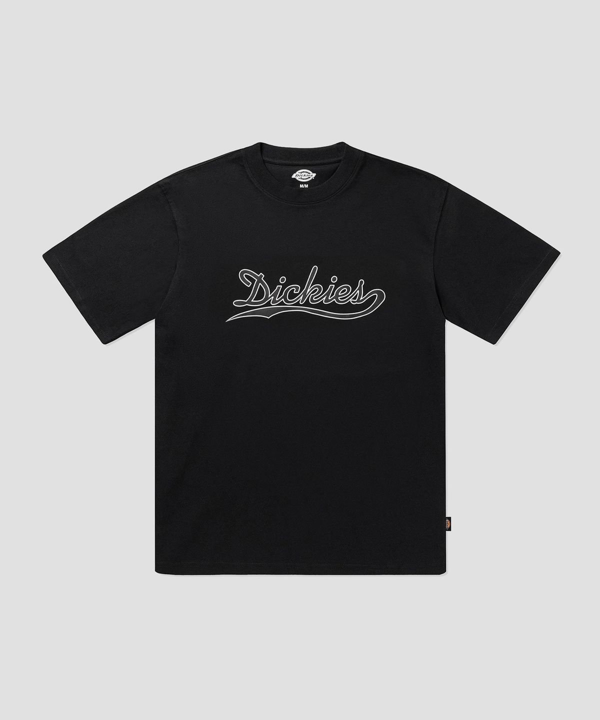 디키즈(DICKIES) 웨이브 로고 티셔츠 Black
