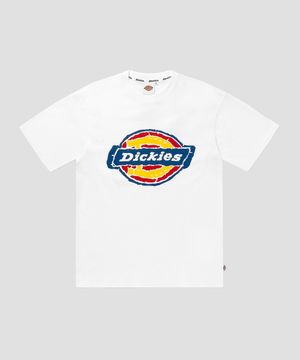 디스트레스드 로고 티셔츠 White