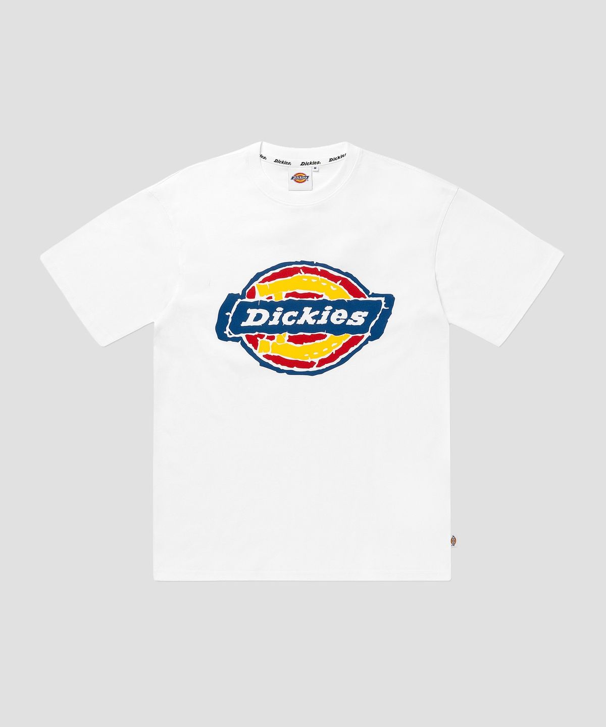 디키즈(DICKIES) 디스트레스드 로고 티셔츠 White