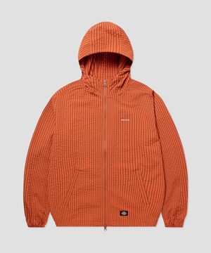 그리드 체크 라이트 윈드브레이커 Orange