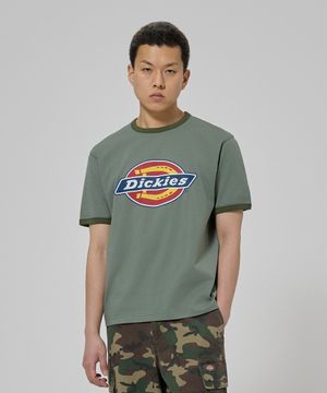 트리 로고 링거 티셔츠 Olive