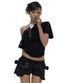 Belted Pocket Shorts Black