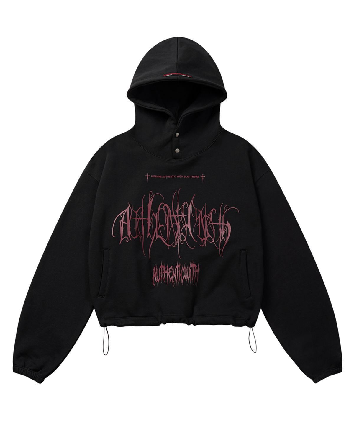 르렌느(LERENNE) Devil Over Boxy Hoodie - Black