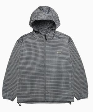 SP 체크 립스탑 바람막이 그레이