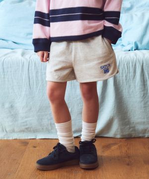 (K) 아페로 피케 쇼츠 멜란지 화이트