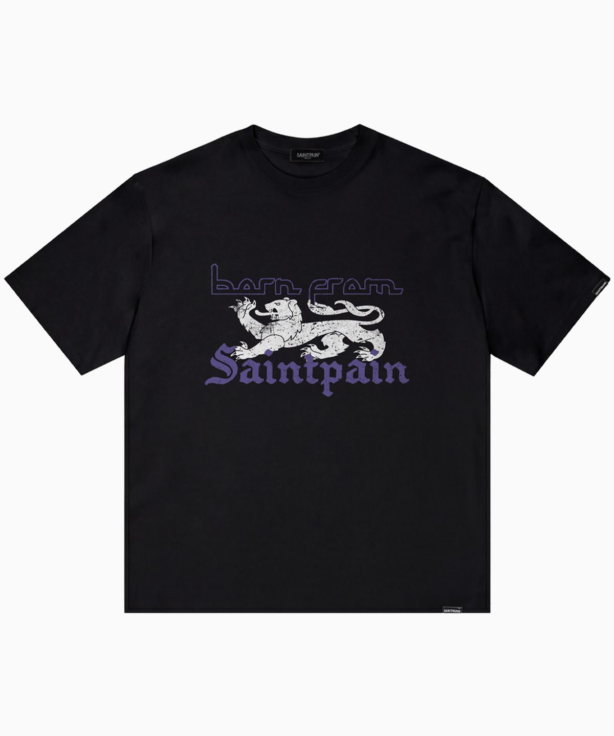 세인트페인(SAINTPAIN) SP 미디벌 엠블럼 반팔티 블랙
