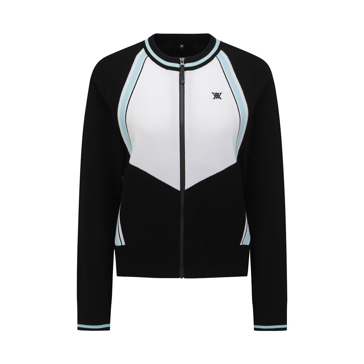 어뉴골프(ANEW GOLF) WOMEN ROUND KNIT CARDIGAN_BK