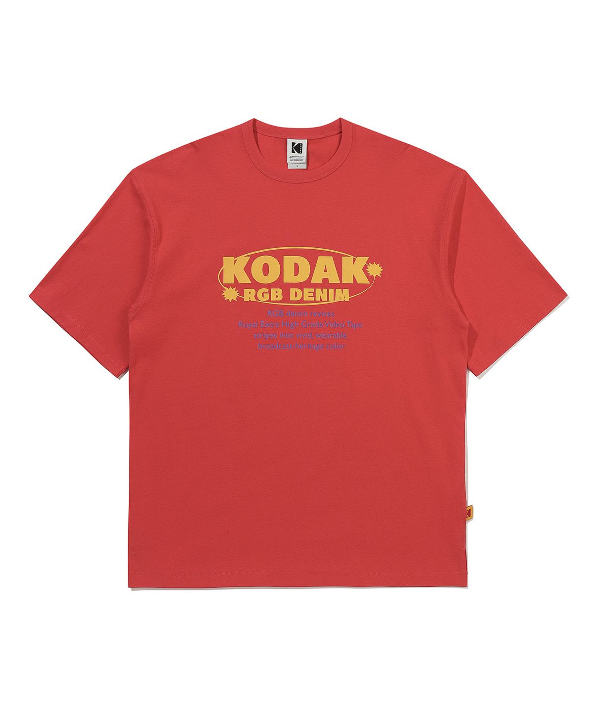 코닥(KODAK) RGB 코튼 반팔 티셔츠 RED