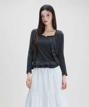 [세트] 도트 나시 가디건 셋업 RE CMG31SS_MIWCMG31QS